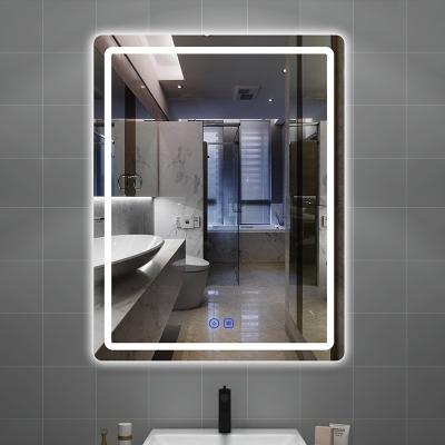 China SAIRI Enlarging Factory Wholesale Round With Leather Strap Mirrors Decor Wall Living Bathroom Led Mirror for sale