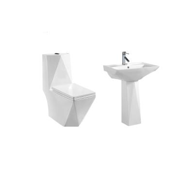 China Water Closet Hot Sales Double-Flow Bathroom Closestool Ceramic One-Piece Toilet for sale