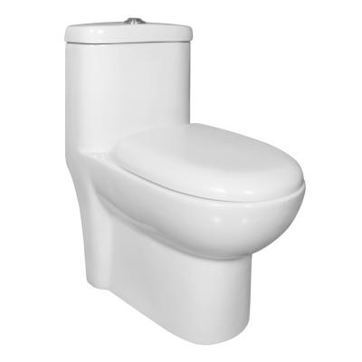 China Double-flow Strap P-trap WC One Piece Toilet for sale