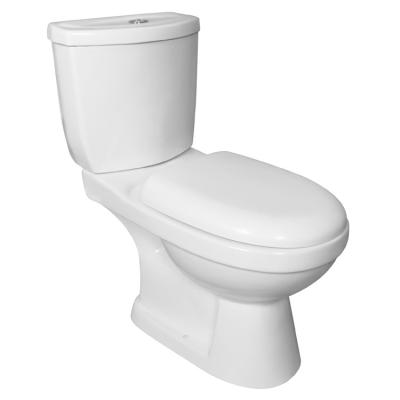 China Double-Flow SAIRI Manufacturer High Quality Nigeria P-Trap Bathroom Twyford Lavatory Toilet for sale