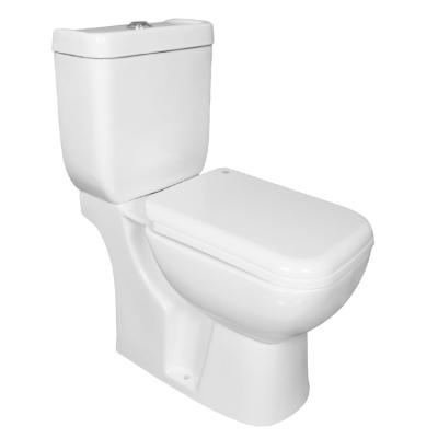 China Double-Flow SAIRI Factory Supplier Nigeria Market Twyford Square Ceramic P-Trap 180mm Lavatory for sale