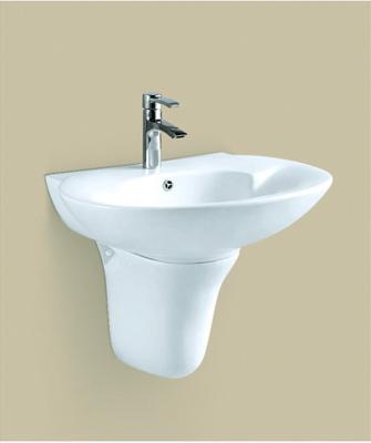 China Modern Factory Cheap Wall Mounted Bathroom Sinks Half Pedestal Sink for sale