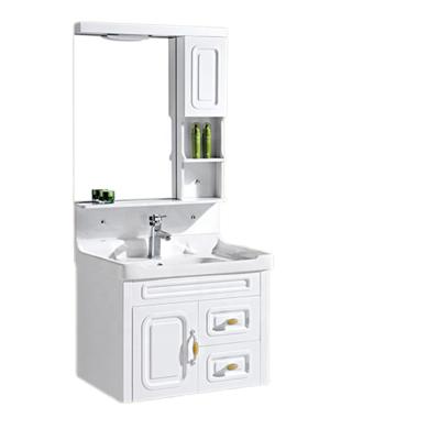 China Simple Design Modern Wall Mounted PVC Cabinet PVC Bathroom Vanity for sale