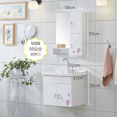 China Hot Sale Product Modern Design Modern Bathroom PVC Cabinet With Mirror for sale