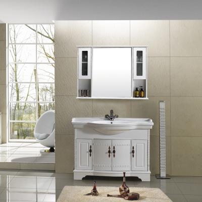 China Modern Large Size Vanity Unit Bathroom PVC Wash Basin Toilet Room Furniture Ceramic Bathroom Cabinet for sale