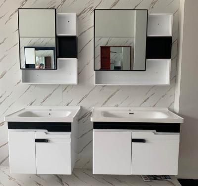 China Modern Modern Bathroom Furniture PVC Bathroom Cabinets Bathroom Vanity for sale