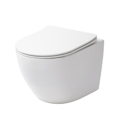 China Double-Flux Easy Clean Modern Hotel Home Toilet Roll Ceramic One Piece Wall Hung Toilet for sale