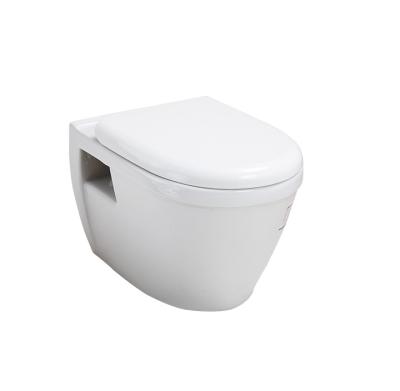 China Double-Flux Easy Clean Modern Hotel Home Toilet Roll Ceramic One Piece Wall Hung Toilet for sale