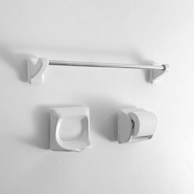 China SAIRI Modern Cheap Bathroom Soap Toilet Paper Towel Holder Wall Mounted Ceramic Suit for sale