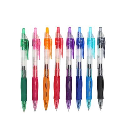 China New Type 8 Click Design Normal Colors 0.7mm Gel Plastic Promotional Product Pen for sale