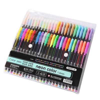 China Office & School Markers Glitter Gel Pens 18 Colors Set Neon Glitter Mini Gel Pen Wholesale Free Samples Glitter Pen for sale