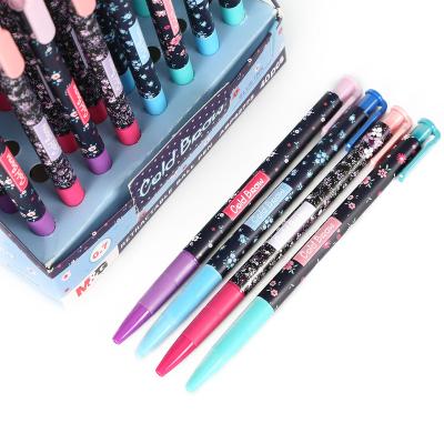 China Office & School Pen Cold Tiny Flower Elments Ballpoint Pen for Office or School Use Press Ballpoint Pen for sale