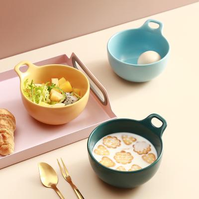 China Stored Pudding Dessert Wholesale Price Bowl Salad Bowl Dish Handmade Ceramic Western Baking Porcelain for sale