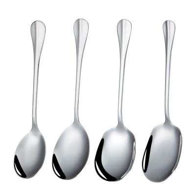 China 410 Disposable High Quality Slotted Serving Spoons Set Large Stainless Steel Serving Spoon For Buffet Restaurant for sale