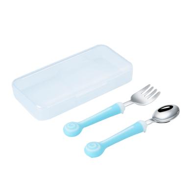 China 304 Stainless Steel Spork Disposable Portable Cartoon Children's Tableware Set for sale