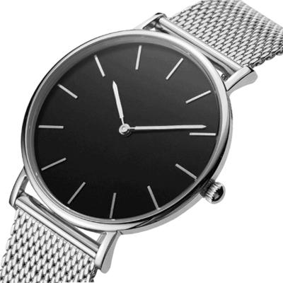 China Wholesale Customized Alarm Factory Stainless Steel Watch Band Minimalist Watch Quartz Watches for sale