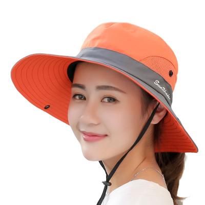 China UV Foldable Female Wide Brim Hat Women's Image Summer Hat Sun Protection Cycling Cycling Traveling for sale