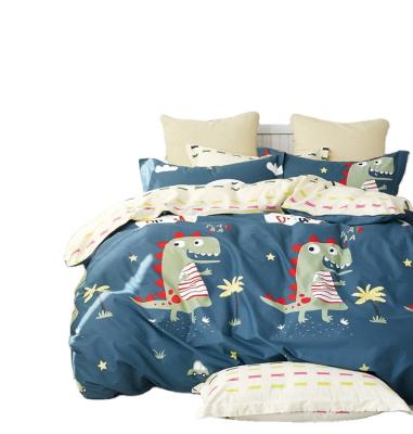 China Nondisposable Super Cool Cartoon Dinosaur Printing Bedding Set For Kids for sale