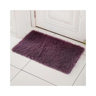 China Washable Rugs For Indoor And Outdoor Faux Fur Blankets Soft Shaggy Floor Door Mats Room Entrance Mat for sale