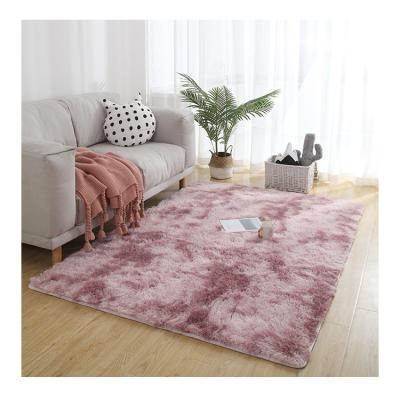 China Washable Home of Shaggy Washable Rainbow Plush Carpet and Shaggy Carpet For Living Room Warm Blankets for sale