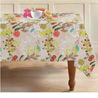 China Factory Wholesale CLASSIC New Design Printed Cotton Tablecloth Organic Cotton Gots Certified Spandex Tablecloths for sale