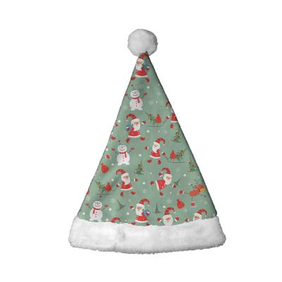 China Christmas 2021 Cute Santa Reindeer Pattern Christamas Home Decoration Christmas Toddler Soft Fluffy Toddler Christmas Gifts With Gifts Green Santa Hat Easy To Wear for sale