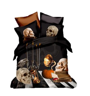 China Nondisposable New Style Hot Sale Halloween 3D Home Textile Three-Piece Costume Duvet Cover Sets for sale