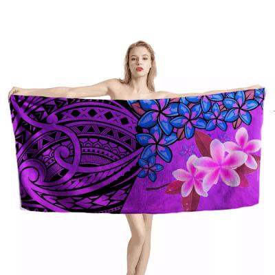 China Compressed Cotton Bath Towels With Hair Towel Tortoise With Plumeria Flowers Pattern Highly Absorbent Soft Towel For Bathroom for sale