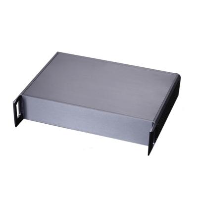 China Customizable Black Aluminum Patio Fencing Case 2u Enclosures Rack Box Aluminum Fencing Box/2u Case for sale