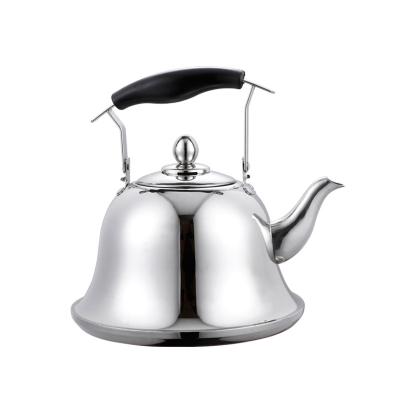 China Factory New Design 1L Kitchen Viable Home Tea Kettle Stainless Steel Water Whistling Teapot With Color Painting Whistling Kettle for sale