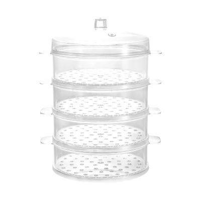 China Durable Kitchen Insulation Stackable 22CM Multi-Layer Steamer Rack Heat Preservation Food Dustproof Plastic Cover for sale