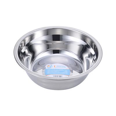 China Sustainable Multiple Sizes Stainless Steel Mixing Bowl Cooking Salad Bowl Cooking Basin For Outdoor Cooking School Camping for sale