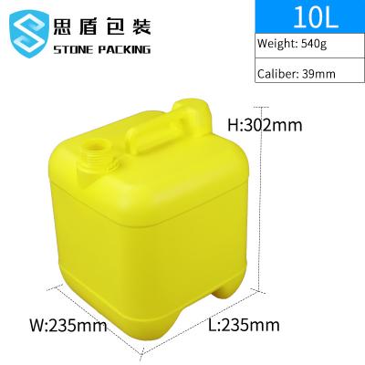 China Envases de plástico químicos del calibre 39m m Jerry Can 10L 360*300*410m m en venta