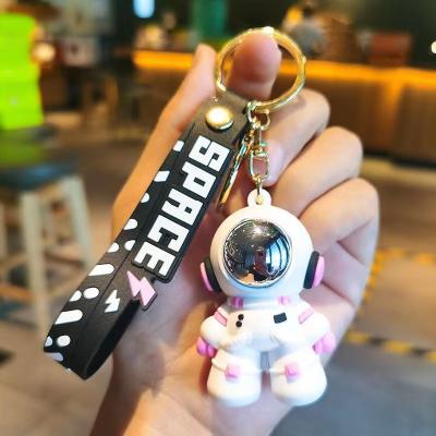 China Wholesale Popular Manufacturer Astronaut 3d Cartoon Key Rings Custom PVCmetal Keychains for sale