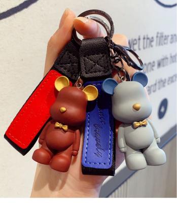 China Single key chain in common cute anime plastic UV printing zinc alloy key chain with different shape key ring for sale