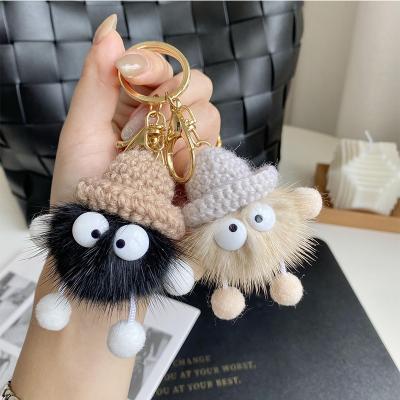 China Small Cute Cartoon Soft Around 6cm Doll Plush Key Chain Custom Made OEM for sale