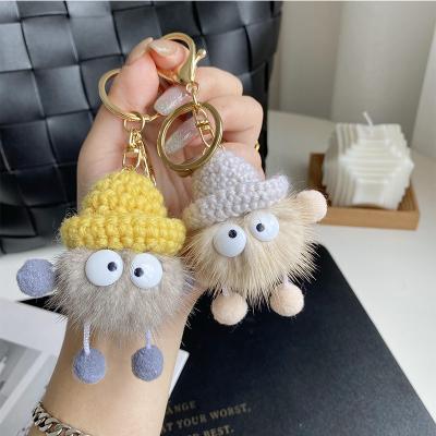 China Cute Cartoon Popular Mini Coalball Stuffed Plush Key Chain Toys for sale