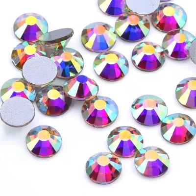 China Crystal Flat Back Non Hot Fix SS16AB Non Hot Nail Art Glass Gem Rhinestones Nail Art Manicure Jewelry Decoration Accessories for sale