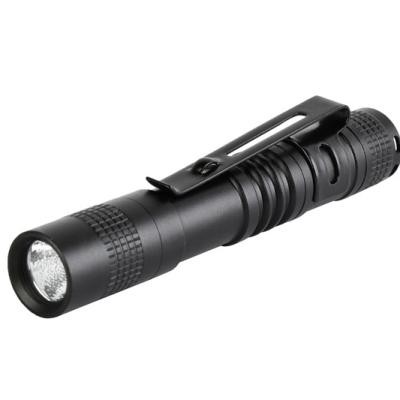 China Camping Customize Logo Aluminum Alloy 3 Modes Tactical Mini LED Torch Hand Light Flashlight With Clip for sale