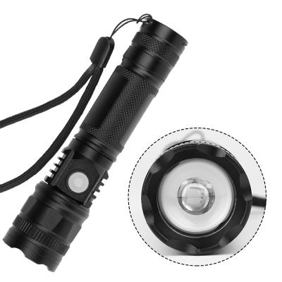 China New Arrival High Power Aluminum Alloy 18650 Battery USB Torch Zoom Camping Flashlight Mini Rechargeable LED Light for sale