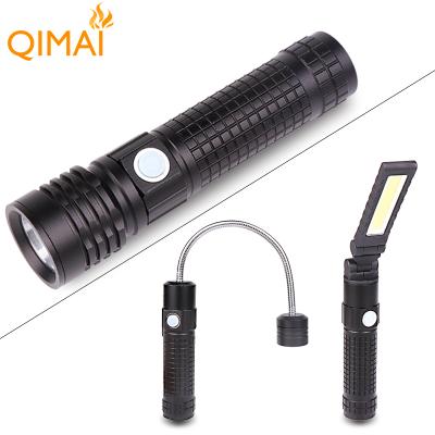 China Customized Zoom Flashlight New Style Led Flashlight 3-1 Multifunctional Bright Zoomable Led Mini Torch for sale