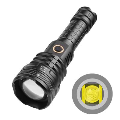 China Camping 3000 Lumen 500 Meters New XHP90 USB Input Output Flashlight Telescopic Zoom Charging Outdoor Flashlight for sale