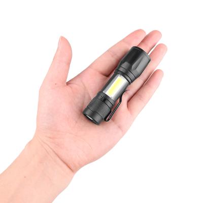 China Mini COB Led Torch Pocket Small and Portable Rechargeable Flashlight Outdoor Camping and Indoor Activities Strong Light Flashlight for Child for sale