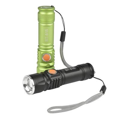 China Zoomable Small Mini 800-Lumen LED Worklight Mini Aluminum Torch Light Adjustable Brightness 3 Modes T6 Flashlight for sale