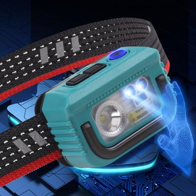 China Sensor Function Mini Night Running Camping Night Work Rechargeable Multifunctional Portable Infrared Detection Headlight for sale