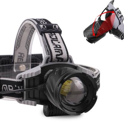 China XHP99 LED Head Lantern Camping Adjustable Elastic Strap Breathability Sweat Absorption Headlamps Battery Display Zoomable Headlight for sale