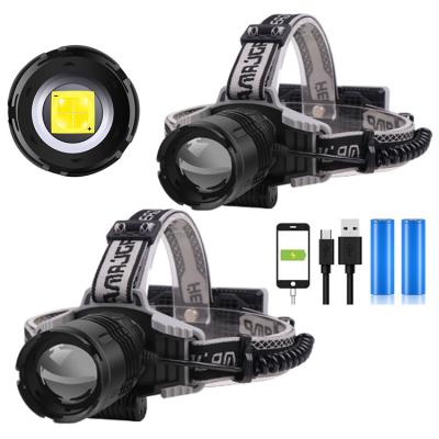 China 2000 Outdoor Waterproof Telescopic Wide Beam Headlamp Adjustable Super Bright 5 Lumen COB LED Headlamp 5 Lumen Zoom Mode USB Headlight for sale