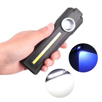 China 4 Modes COB LED Mini Purple White Work Light USB Rechargeable Portable Collapsible Foldable Work Light with Powerful Magnet Working Lamp for sale