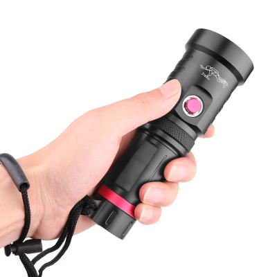 China Alluminum alloy for diving flashlight IP68 5000 lumen high quality waterproof equipment powerful led diving flashlight for sale