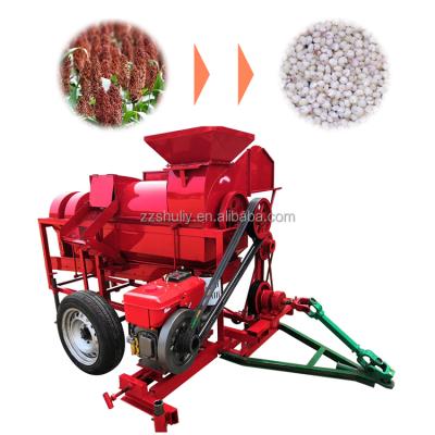 China food & Beverage Plant Tractor Driven Corn Sheller Thresher On Trolley Maize Sheller Paddy Rice Thresher Thresher for sale